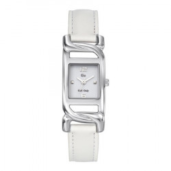 Ženski girl only kvadratni beli elegantni ručni sat sa belim kožnim kaišem ( 697800 ) - Img 4