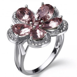 Ženski oliver weber fiore light rose prsten sa swarovski rozim kristalom xl ( 41150xl.223 ) - Img 1