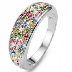 Ženski oliver weber floral multicolor prsten sa swarovski kristalima l ( 41142l ) - Img 1
