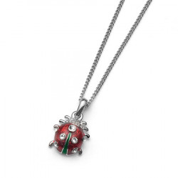 Ženski oliver weber ladybug mini crystal lančić sa swarovski crvenim kristalnim priveskom ( 11182 ) - Img 1
