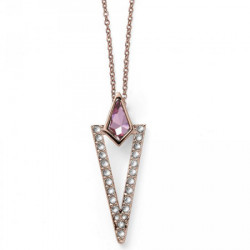 Ženski oliver weber locate rosegold antique pink lančić sa swarovski kristalnim priveskom ( 12031rg.920 ) - Img 1