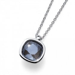 Ženski oliver weber royal simple gray shimmer lančić sa sivim swarovski kristalnim priveskom ( 11802.gry ) - Img 1