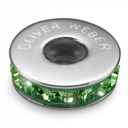 Ženski oliver weber stopper steel peridot privezak sa swarovski zelenim kristalom za narukvicu ( 56008.214 )