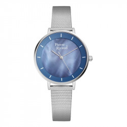 Ženski pierre ricaud quartz plavi srebrni modni ručni sat sa srebrnim pancir kaišem ( p22056.511bq ) - Img 1