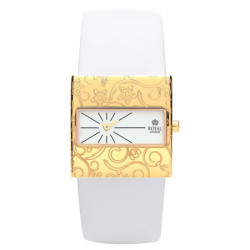 Ženski royal london vintage zlatni elegantni kvadratni ručni sat sa belim kaišem ( 21082-03 ) - Img 4