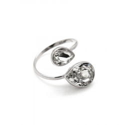 Ženski victoria cruz essential double crystal prsten sa swarovski belim kristalom ( a3097-01a ) - Img 4