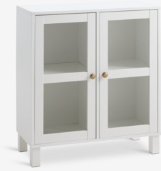 Zidni element modul vitrina bela