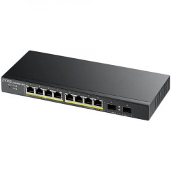 Zyxel GS1900-10HP 10-port desktop gigabit web smart switch: 8x Gigabit metal + 2x SFP, IPv6, 802.3az (green), PoE 802.3a ( GS1900-10HP-EU01 - Img 1