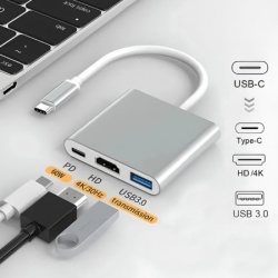 3u1 USB HUB, HDMI+USB-A i USB-C(PD) ( HUB-USBC1/3 )