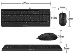 A4-F1512 A4Tech tastatura YU-LAYOUT + mis USB, Black - Img 5