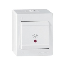 Aling-Conel Taster za svetlo PVC IP44 10A 250V ( ALC255I.00 )