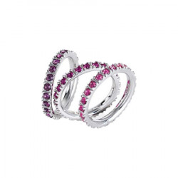 Amore baci srebrni prsten sa ciklama swarovski kristalima 53 mm ( rh006.12 ) - Img 3