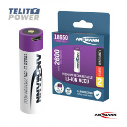 Ansmann punjiva Li-Ion 3.6V 2600mAh 18650 sa USB tip C ulazom za punjenje ( 4228 ) - Img 1