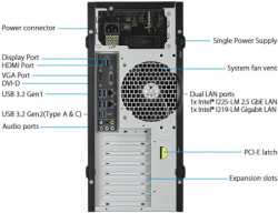 Asus E500 G5 full-tower black Intel C246 LGA 1151 [socket H4] - Img 2