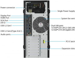 Asus E500 G5 full-tower black Intel C246 LGA 1151 [socket H4]  - Img 2