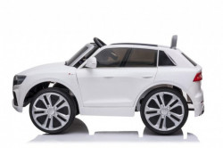 Audi Q8 Model 260 - Beli Licencirani auto na akumulator sa kožnim sedištem i mekim gumama - Img 3