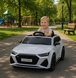 Audi RS6 na akumulator za decu Licencirani – Sivi