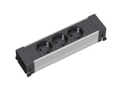 Bachmann POWER FRAME napojni modul 3xšuko, kabl 0,2m.GST18, crni ( 317.100 )