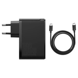 Baseus GaN2Pro  punjač 100W 2* Usb A/ 2* Type C + kabl  C/C crna ( 999903 )-2