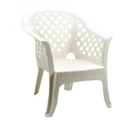 Bastenska stolica plasticna lario, boja: bela ( 20839 )