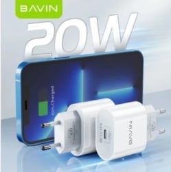 Bavin punjač 20W USB-C + kabl type-C 60W bela ( 90036 )-6