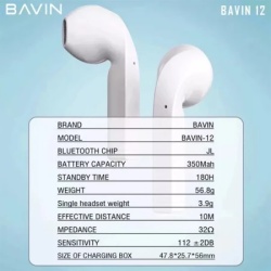 Bavin Wireless TWS  slušalice + kabl type-C pink ( 90210 )-8