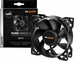 Be Quiet! pure wings 2 80mm PWM, 1900rpm, noise level 19.2 dB, 4-pin PWM connector, airflow (26.3 cfm / 44.45 m3/h) ( BL037 ) - Img 2
