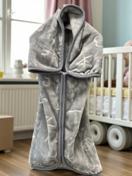 Bebi ćebe 2u1 – ćebe, prekrivač i topli bebi džak 80x90cm Bear Grey ( VLK000364-beargrey )