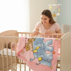 Bebi ćebe Little fairy -100x120cm Pink color ( VLK000363-bluefairypink )