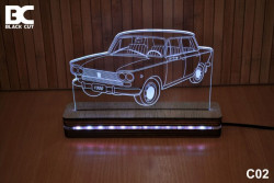 Black Cut 3D Lampa jednobojna - Lada ( C02 ) - Img 3