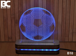 Black Cut 3D Lampa sa 9 različitih boja i daljinskim upravljačem - Fudbalska lopta ( B10 ) - Img 4
