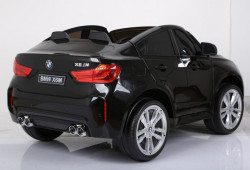 BMW X6 M Licencirani dvosed na akumulator sa kožnim sedištima i mekim gumama - Crni - Img 9