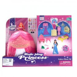 Boneca, lutka, set, bal za princeze, pink haljina, Role play princess ( 858380 )