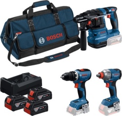 Bosch set alata GSR 18V-65 + GDX 18V-285 + GBH 18V-22 + 3 x akumulatora 5.0Ah ( 0615A50093 )