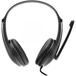 Canyon HSC-1 basic PC headset with microphone, combined 3.5mm plug, leather pads, Flat cable length 2.0m, 160*60*160mm, 0.13kg, black ( CNS - Img 5