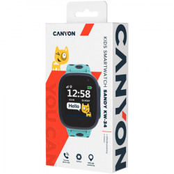 Canyon kids smartwatch, 1.44 inch colorful screen, GPS function, Nano SIM card, 32+32MB, GSM(85090018001900MHz), 400mAh battery, compatibi - Img 1
