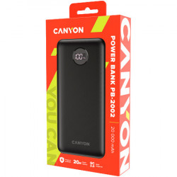 Canyon PB-2002 power bank 20000mAh Li-poly battery, Input Type-C 5V3A,9V2A,18W ( CNE-CPB2002B )  - Img 4