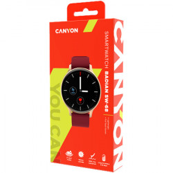 Canyon smartwatch, realtek 8762CK, 1.28"TFT 240x240px RAM : 160KB, Lithium-ion polymer battery, 3.7V 190mAh Include, Golden Zinc alloy mi - Img 2