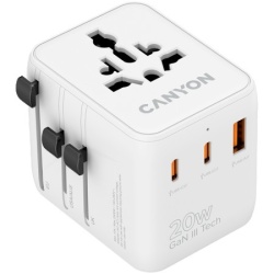 Canyon Travel Adapter OnTour 20 EU/UK/US/AUS 20W White ( CNS-TA20W1005W )