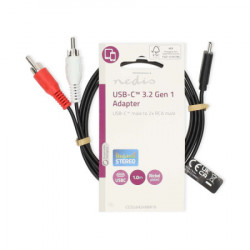 CCGL64240BK10 Nedis kabl USB-C na 2x RCA muski, 1m - Img 2