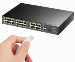 Cudy FS1026PS1 24-Port 10/100M PoE+ Switch, 2Gbit Uplink + 1 Gbit Combo SFP Port, 300W, steel case - Img 3
