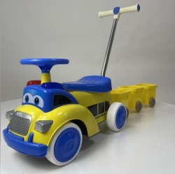 Dečija guralica sa prikolicom 473 - plava