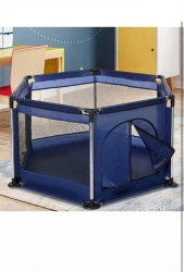 Dečija ogradica šestougaona 128x110x65cm ( KLK2606-Navy )