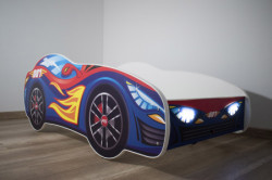 Dečiji krevet 160x80cm (trkacki auto) red blue car - LED ( 74008 ) - Img 1