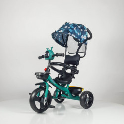 Dečiji tricikl Model 441 - Trostepeni sigurnosni pojas - Točkovi Eva pena - zelena