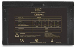 DeepCool DE600 V2 napajanje 600W 1x 20+4pin, 2x 4pin, 3xIDE, 4x S-ATA, 1x PCI-E 6pin+2pin 120mm - Img 4