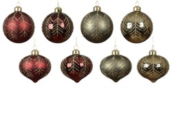 Dekordom dekoracija - hanging bauble glass 8cm 071814 - assorted - kmg ( 045648 )