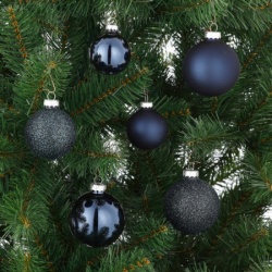 Dekordom novogodišnja dekoracija - hanging bauble glass set 26pcs 7cm 1143780 - blue - edl ( 041294 )-2