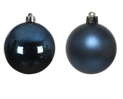 Dekordom novogodišnja dekoracija - hanging bauble set mix 6pcs 8cm 022156 - night blue - kmg ( 043296 )-1