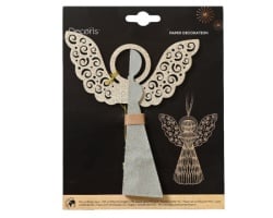 Dekordom novogodišnja dekoracija - hanging paper angel 20cm 709260 - grey - kmg ( 043386 )-1